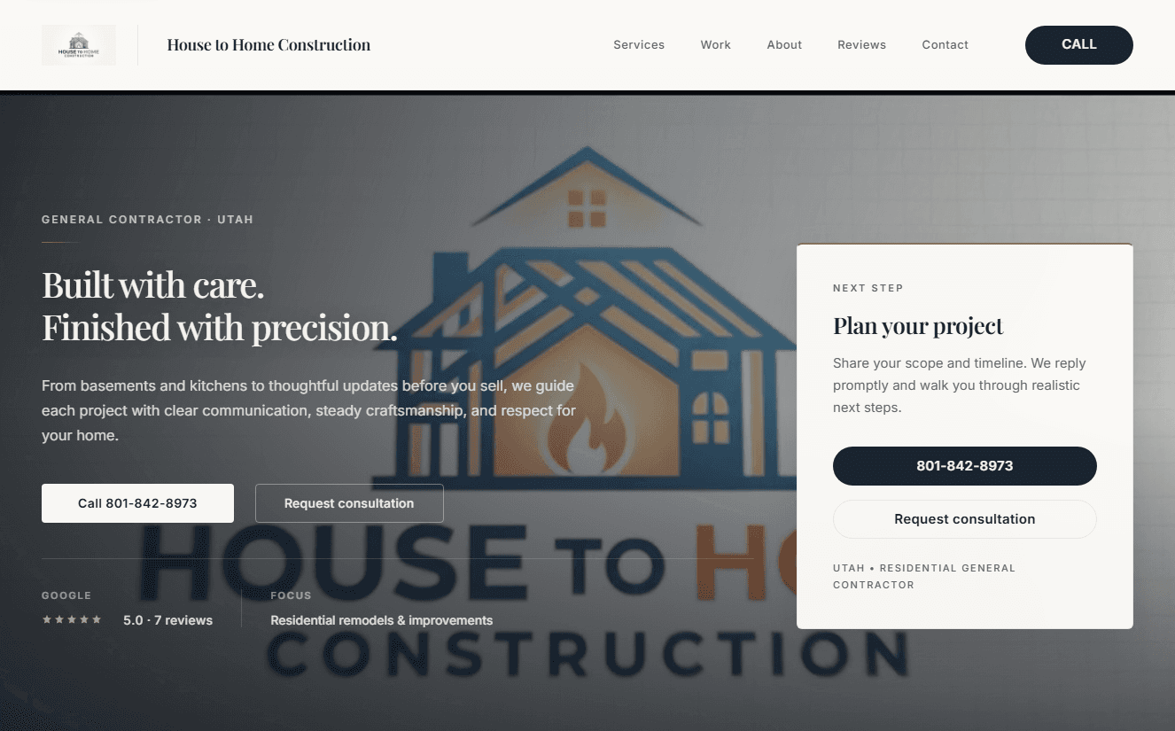 House to Home Construction preview