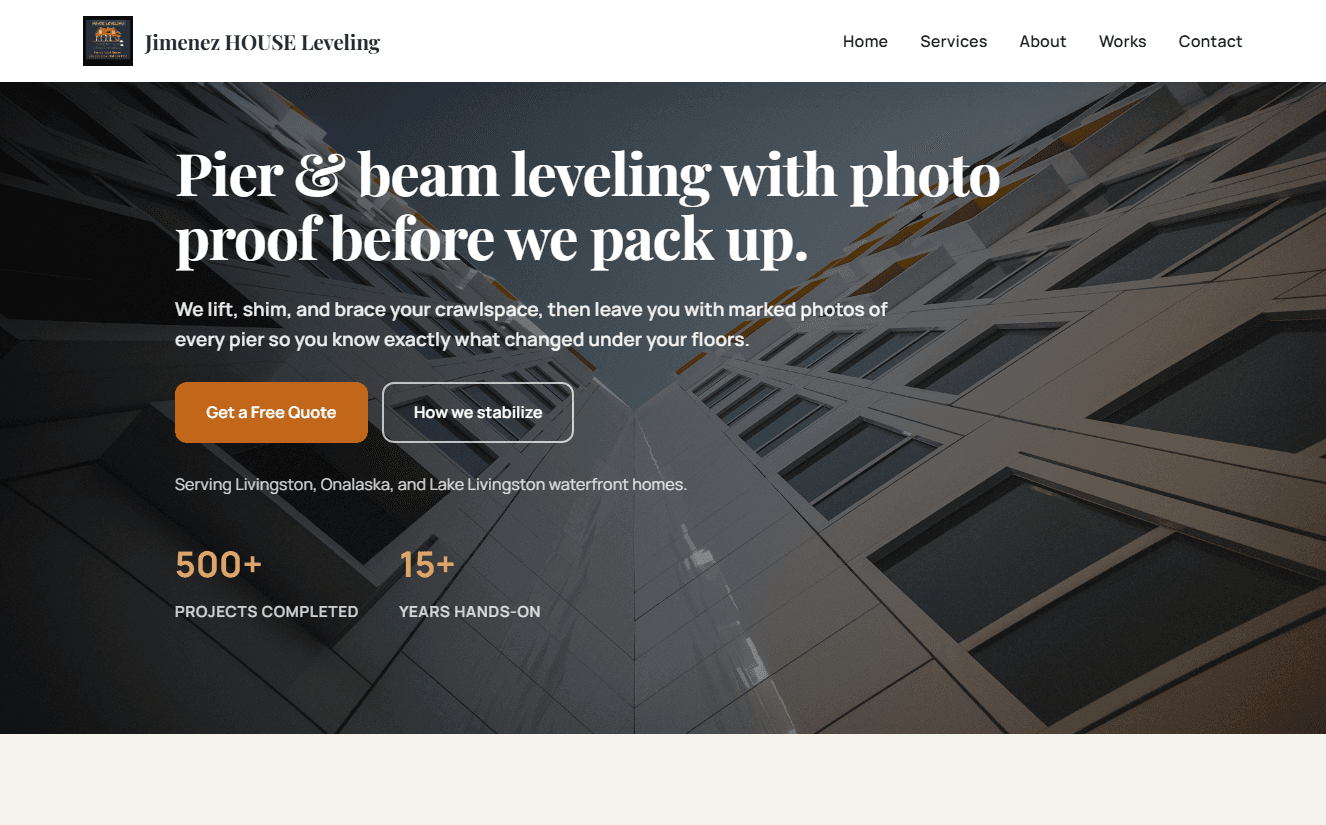 Jimenez House Leveling preview