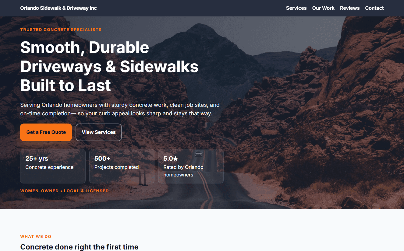 Orlando Sidewalk & Driveway Inc preview