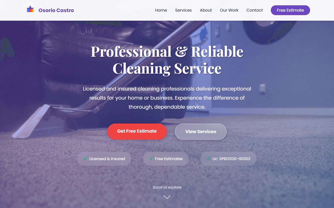 Osorio Castro Cleaning Service preview